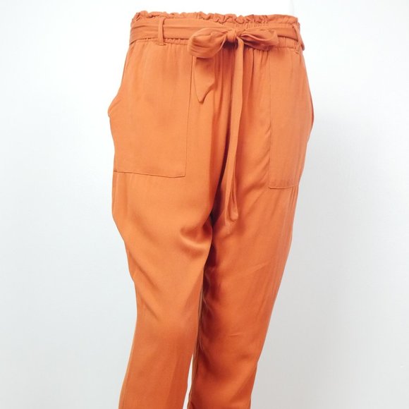 Shinestar Orange Dress Pants Paperbag Waist Halloween Large - Picture 1 of 11